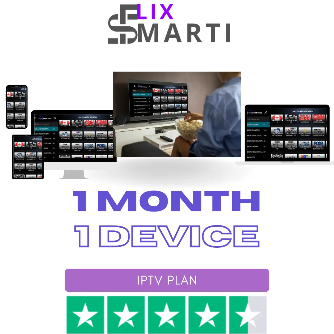 1 Month IPTV Subscription 1 device